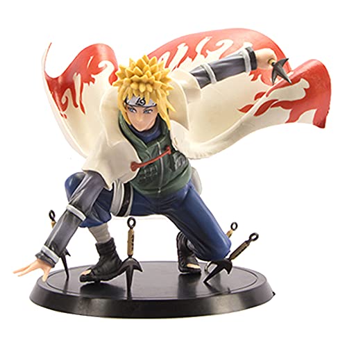 LWFC Naruto Anime Estatuas Namikaze Minato En Batalla Alto Anime Juguetes Mesa Modelo Exquisito Muñeca De Cifras Regalo 14cm