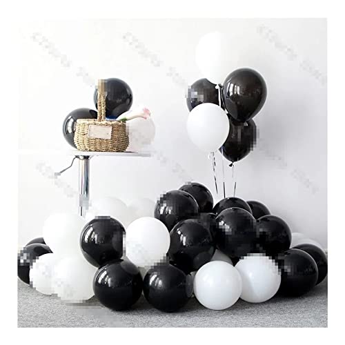 LZYY Decoraciones de Fiesta para niños Globos Mármol Kite Guirnalda Decoración Boda Cromada Sliver Black Blanco Balloon Arco Baby Shower Hollywood Party DecorEtion 123PCS Centros de Partido