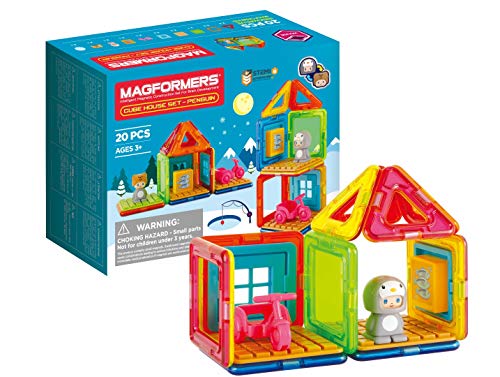 Magformers Cube House Penguin - Juego de 20 Piezas de construcción magnética con Formas magnéticas y Accesorios