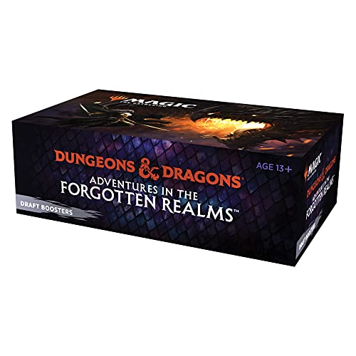 Magic The Gathering Adventures in The Forgotten Realms Draft Booster Box | 36 Paquetes (540 Tarjetas mágicas) Multicolor