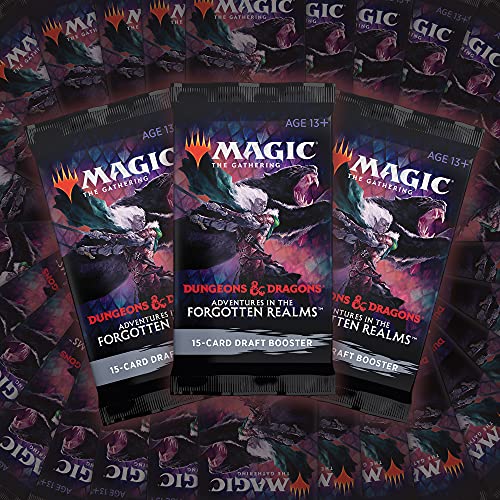 Magic The Gathering Adventures in The Forgotten Realms Draft Booster Box | 36 Paquetes (540 Tarjetas mágicas) Multicolor