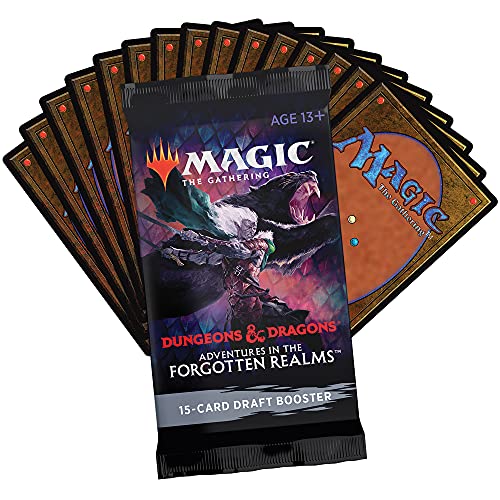 Magic The Gathering Adventures in The Forgotten Realms Draft Booster Box | 36 Paquetes (540 Tarjetas mágicas) Multicolor