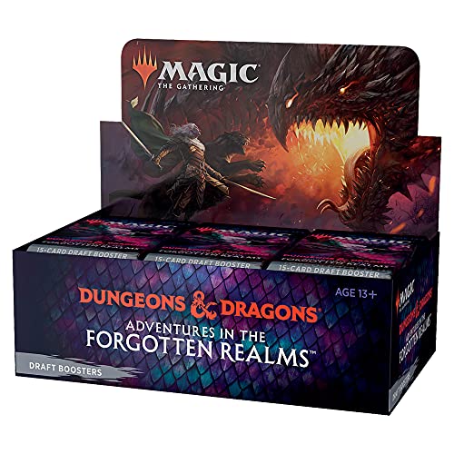 Magic The Gathering Adventures in The Forgotten Realms Draft Booster Box | 36 Paquetes (540 Tarjetas mágicas) Multicolor