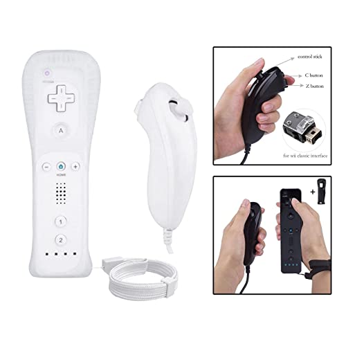 MagiDeal Combo de Controlador de Gestos Y Joystick Nunchuck de 8 Piezas Wii Wii U