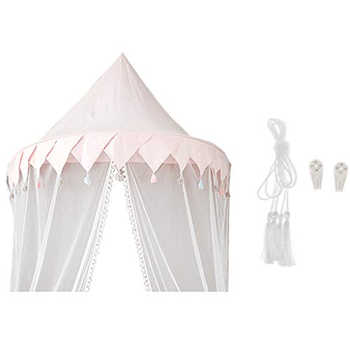 MagiDeal Dosel de Cama Infantil Colgante con Cúpula Mosquitero de Cuna Carpa de Castillo de Princesa Decoración para Hogar