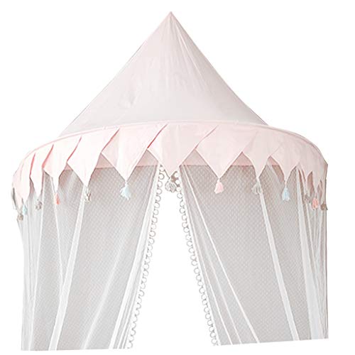 MagiDeal Dosel de Cama Infantil Colgante con Cúpula Mosquitero de Cuna Carpa de Castillo de Princesa Decoración para Hogar