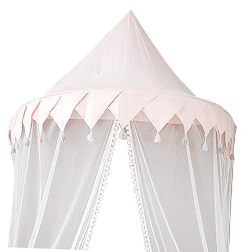 MagiDeal Dosel de Cama Infantil Colgante con Cúpula Mosquitero de Cuna Carpa de Castillo de Princesa Decoración para Hogar