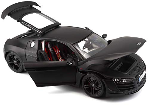 Maisto-Audi R8 GT3 Negro mate 1/18 36190DBK (36190) , color/modelo surtido