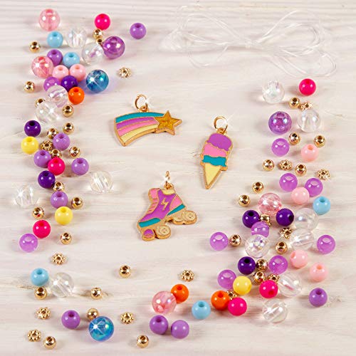 Make It Real - Joyería del Arco Iris sueño. Pulsera del Encanto de DIY Que Hace Kit para niñas. Artes y Oficios Kit para diseñar y Crear Pulseras del Encanto de Tween único y un Anillo