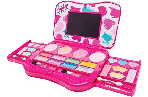 Make it Up My Laptop Girls Makeup Set by Fold out Makeup Palette with Mirror and Secure Close - Safety Tested- Non Toxic