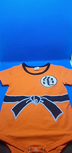 mameluco pelele bodie bebé disfraz anime tipo manga goku krilin bodie de mucha calidad manga corta unisex para niño o niña original regalo 100% algodón talla 90