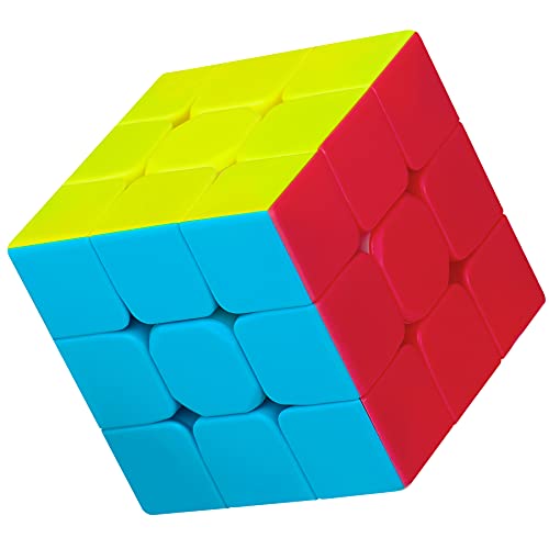 Mamowla Cubo de Velocidad 3x3 Cubo Magico Sans Autocollant Speed Cube Rompecabezas 3D Magic Cube 3x3v3 para Niños y Adultos Juguetes Regalos para Principiantes