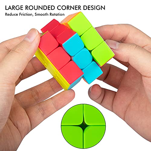 Mamowla Cubo de Velocidad 3x3 Cubo Magico Sans Autocollant Speed Cube Rompecabezas 3D Magic Cube 3x3v3 para Niños y Adultos Juguetes Regalos para Principiantes