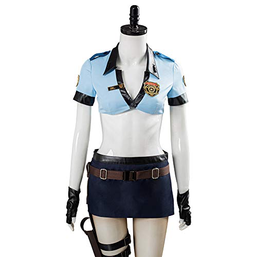 Manfis Jill – Disfraz de cosplay para mujer, disfraz de Halloween, carnaval RPD, uniforme de policía