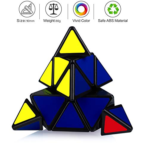 Maomaoyu Piramide Cubo 3x3 3x3x3 Pyraminx Speed Cube Niños Juguetes Educativos Negro