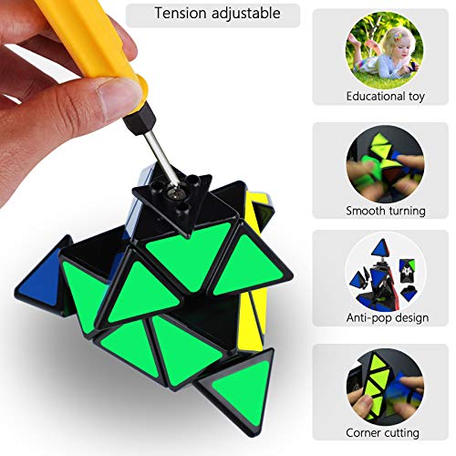 Maomaoyu Piramide Cubo 3x3 3x3x3 Pyraminx Speed Cube Niños Juguetes Educativos Negro