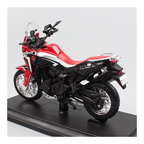 Maquetas de Coches 1:18 Escala para Hon┐da CRF1000L para Africa Twin DCT 2016 Deporte De Aventura Diecast Motocicleta Modelo De Juguete Todoterreno Bicicleta Vehículo (Color : Rojo)