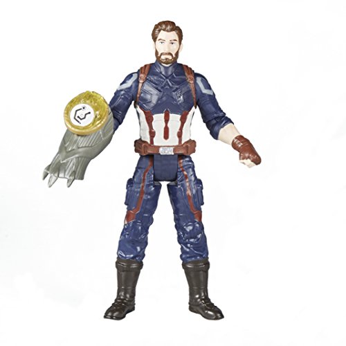 Marvel- Figura Infinity War, Capitan America con Gema y Accesorio (Hasbro E1407EU4)