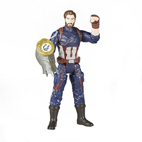 Marvel- Figura Infinity War, Capitan America con Gema y Accesorio (Hasbro E1407EU4)