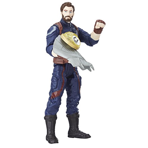 Marvel- Figura Infinity War, Capitan America con Gema y Accesorio (Hasbro E1407EU4)