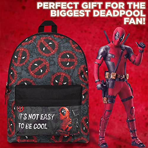 Marvel Mochila escolar de Deadpool, Mochila infantil, Mochila Niño 39cm, Regalos Para Niños