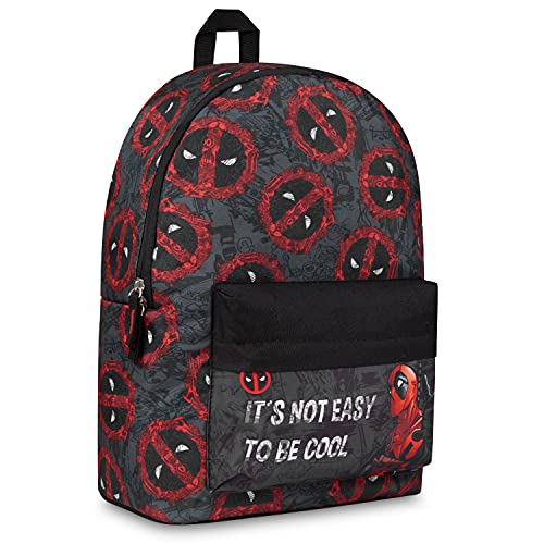 Marvel Mochila escolar de Deadpool, Mochila infantil, Mochila Niño 39cm, Regalos Para Niños