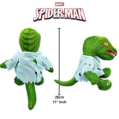 Marvel, Spiderman Villanos Peluche The Lizard, Doctor Octopus, Carnage, Venom, y Green Goblin - 28-33 CM ( 11-13") Licencia Oficial (THE LIZARD)