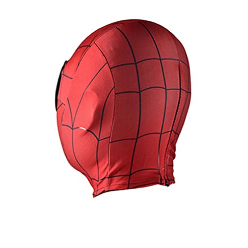 Máscaras 3D de Spiderman Spider Man Disfraces de Cosplay Lycra Head Covering Superhéroe Juego de Roles Accesorios Halloween Performance Headgear,Adult-Spiderman P