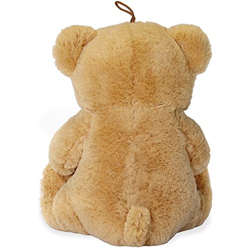 matches21 - Oso de peluche con corazón (25 cm), color marrón claro y beige