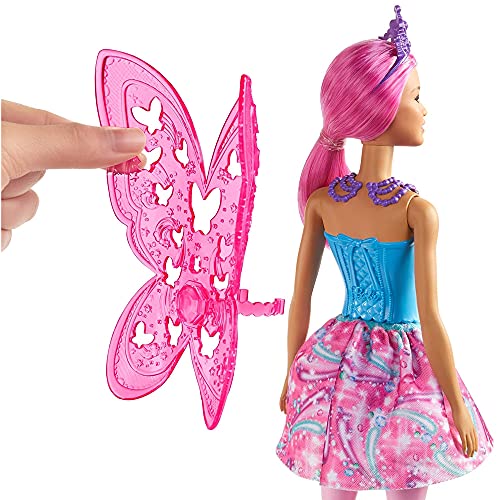 Mattel Barbie Dreamtopia – Barbie Dreamtopia hada para cabello rosado