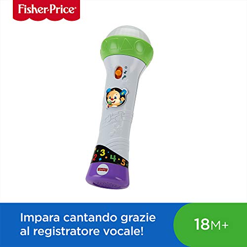 Mattel FBP33 Micrófono de juguete juguete musical - Juguetes musicales (Micrófono de juguete, Multicolor, Batería, Alcalino, AAA, 150 mm)