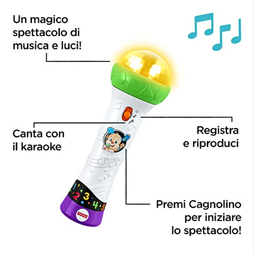 Mattel FBP33 Micrófono de juguete juguete musical - Juguetes musicales (Micrófono de juguete, Multicolor, Batería, Alcalino, AAA, 150 mm)