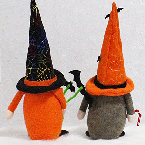 MattLxu 1 UNID Halloween Gnomes Dwarf DOLUCION Dwarf FLUSP Mayor Permanente GNOME FIGURAINA Figura DE Halloween Suministros de la Tabla Decoración de la Mesa (Estilo de murciélago de 32x10cm)