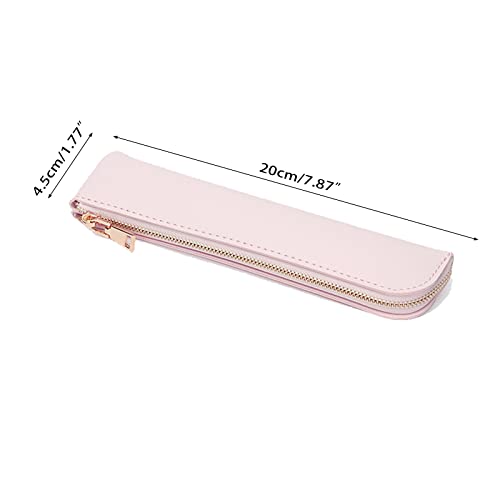 Mayoaoa Funda de Cuero de PU para Exquisito Bolsillo para Pequeño Bolsillo para 7.8''x1.8 '' Estuche para con Cremallera Regalo para Mujeres de Negocios Hombres de