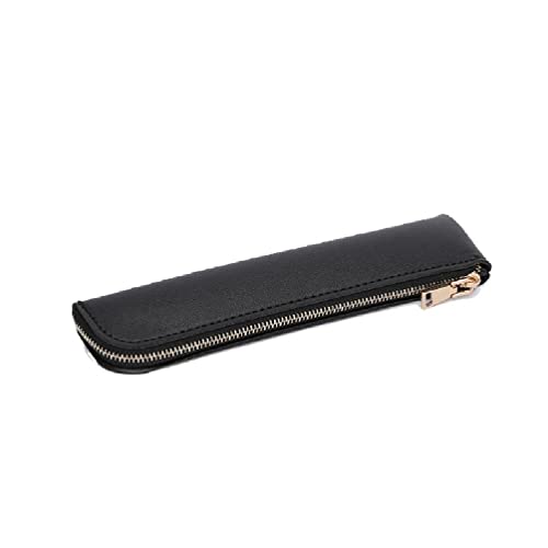 Mayoaoa Funda de Cuero de PU para Exquisito Bolsillo para Pequeño Bolsillo para 7.8''x1.8 '' Estuche para con Cremallera Regalo para Mujeres de Negocios Hombres de