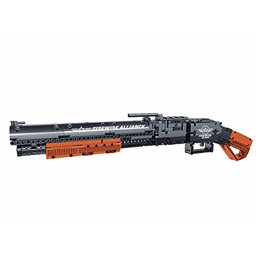 MBKE Technic Gun Building Blocks, 791pcs M1897 Winchester Blaster Modelo con dardos de espuma, Swat Militar Armas Modelo Modelo de Construcción Compatible con Lego Technic