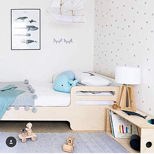 Mdsfe 1 par 3D Etiqueta de la Pared de pestañas de Madera Estilo nórdico Pegatinas de Pared DIY bebé habitación de los niños Sala de Estar decoración del hogar vivero Arte de la Pared - Gris