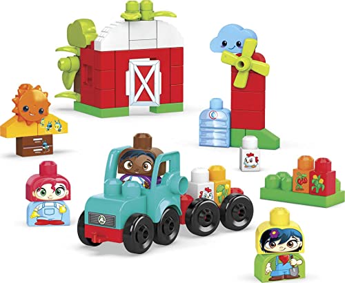 Mega Bloks Green Town Cultiva y Protege la Granja - Juguete de Construcción - 52 Bloques - Regalo para Niños de 1+ Año