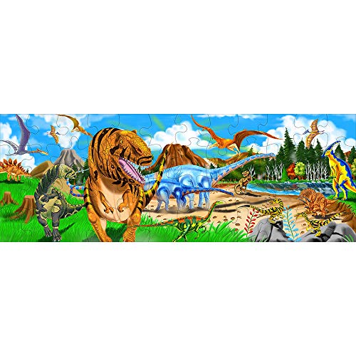 Melissa & Doug 10442 - Rompecabezas de la Tierra de los Dinosaurios para el Piso