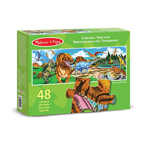 Melissa & Doug 10442 - Rompecabezas de la Tierra de los Dinosaurios para el Piso