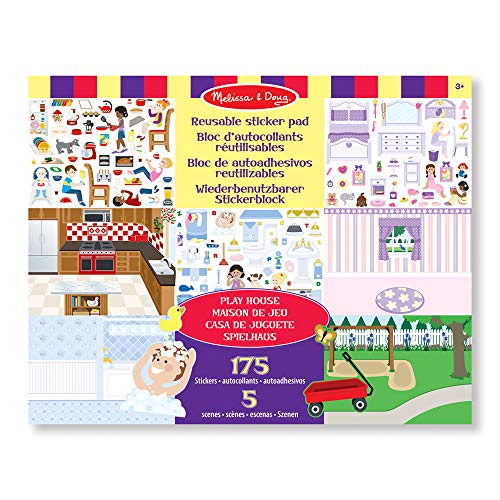 Melissa & Doug - Casa de juguete, bloc de autoadhesivos reutilizables (14197)