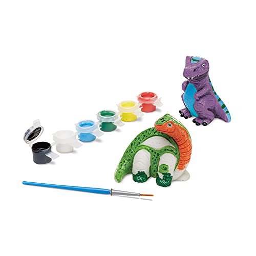 Melissa & Doug- Created by Me Dinosaur Figurines Craft Kit Figuritas de Dinosaurios, Multicolor (8868)