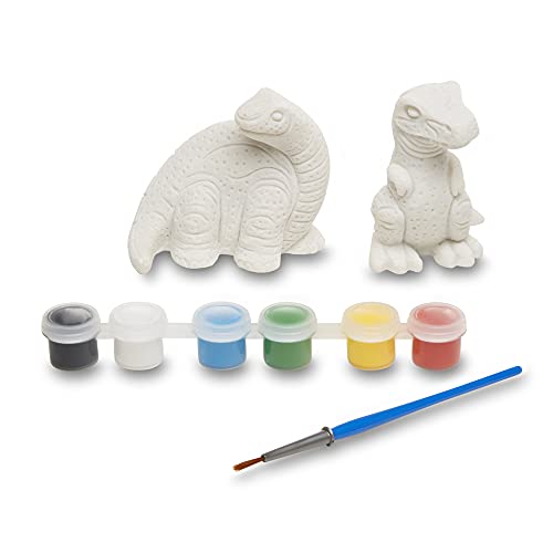 Melissa & Doug- Created by Me Dinosaur Figurines Craft Kit Figuritas de Dinosaurios, Multicolor (8868)