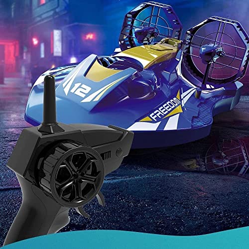 Miikoo1 Barco de control remoto Aerodeslizador anfibio Vehículo todo terreno 2.4GHZ Barco RC inalámbrico Carreras de alta velocidad Remo Modelo estático Adecuado para adultos y niños Hélices gemelas C