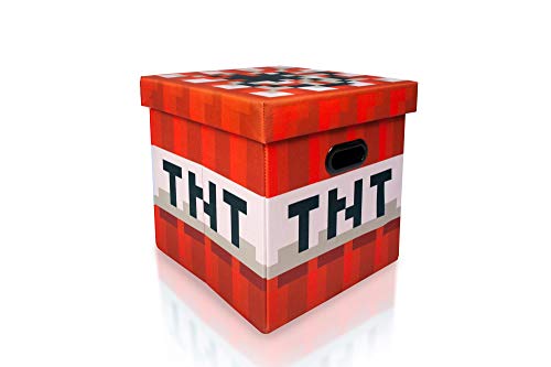 Minecraft TNT Block Storage Tote | Minecraft Storage Cube | 15-Inch Box & Lid