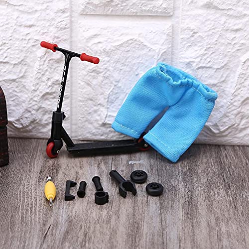 Mini Juguetes para Dedos, Mini Diapasón Patineta de Dedos Modelos de Scooter de Dedo de Aleación con Ruedas y Herramientas de Repuesto Juguete de Regalo para Niños