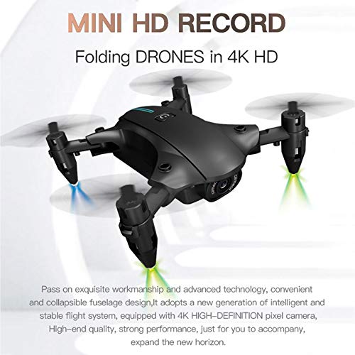 Mini RC Drone, H2 Mini 4K Cámara WiFi Plegable RC Drone Cuadricóptero de presión de Aire con retención de altitud Modo sin Cabeza Regalo para niños Principiantes