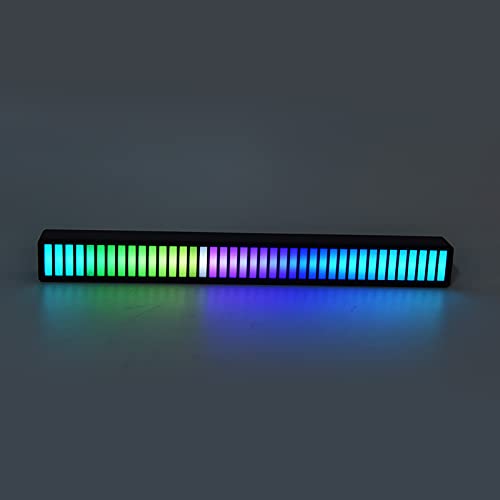 minifinker Barra Ligera del RGB, Luz Colorida de Moda del Ritmo de la Luz del Ritmo 40LED para los Festivales de Música de Las Fiestas(Cáscara Negra)