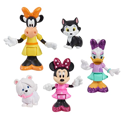 Minnie Mcn19 - Juego de 5 Figuras de 7,5 cm con 5 Personajes coleccionables, Juguete para niños a Partir de 3 años