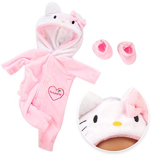 Miotlsy Bebé Ropa de la muñeca Disfraz de Bebe Baby Born Onesie Pelele de muñeca Ropa de Bebe para Muñecas de Bebé en Tamaño18 (Rosado/Azul)